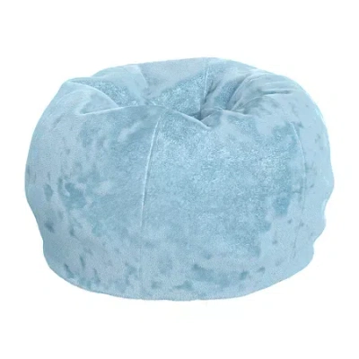 Asstd National Brand Kids' Dillion Bean Bag Furry Chair In Blue