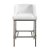 Asstd National Brand Dillon Counter Height Upholstered Bar Stool In Silver
