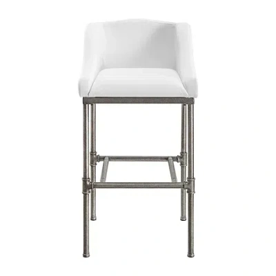 Asstd National Brand Dillon Upholstered Bar Height Stool In Silver