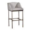 Asstd National Brand Dillon Upholstered Bar Stool In Silver
