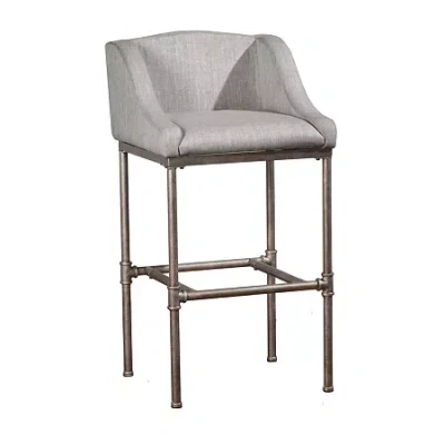 Asstd National Brand Dillon Upholstered Bar Stool In Silver