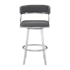 Asstd National Brand Dione 26" Swivel Bar Stool In Gray