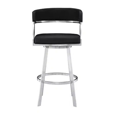Asstd National Brand Dione Swivel 30" Counter Height Stool In Black