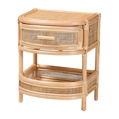 Asstd National Brand Divitia 1-drawer Nightstand In Brown