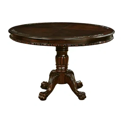 Asstd National Brand Doloros Dining And Kitchen Collection Round Wood-top Dining Table In Brown