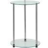 Asstd National Brand Donovan 2-tier Round Glass End Table In Gray