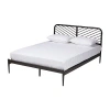 Asstd National Brand Dora Metal Headboard And Footboard Platform Bed In Black