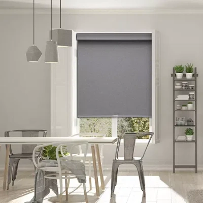 Asstd National Brand Dover Easy Rise Energy Saving Cordless Blackout Roller Shade In Gray