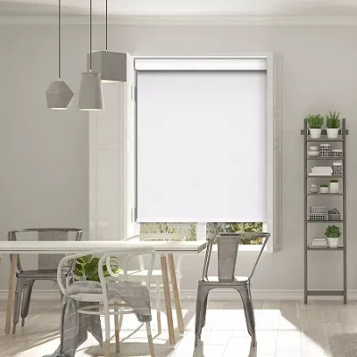 Asstd National Brand Dover Easy Rise Energy Saving Cordless Room Darkening Roller Shade In White