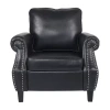 Asstd National Brand Dowd Roll Arm Chair In Black