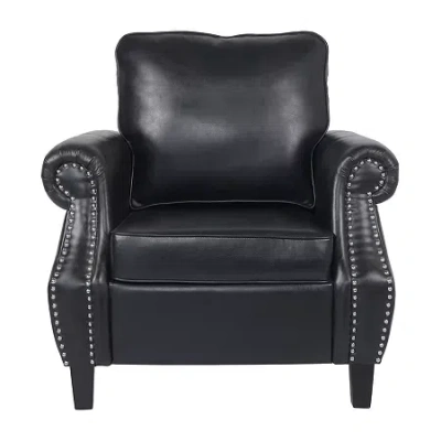 Asstd National Brand Dowd Roll Arm Chair In Black