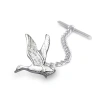 Asstd National Brand Duck Rhodium-plated Tie Tack In Silver