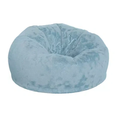 Asstd National Brand Duncan Furry Bean Bag Chair In Blue