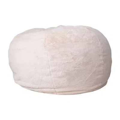 Asstd National Brand Duncan Furry Bean Bag Chair In White