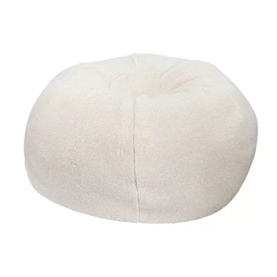 Asstd National Brand Duncan Sherpa Bean Bag Chair In White