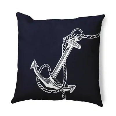 Asstd National Brand E By Design Anchored Reversible Square Throw Pillows In Blue