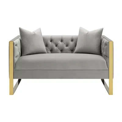 Asstd National Brand Eastbrook Track-arm Loveseat In Gray