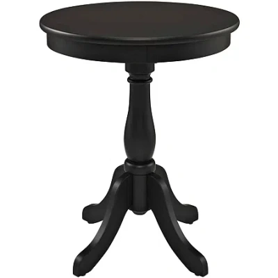 Asstd National Brand Eastport Pedestal Accent Table In Black