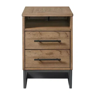 Asstd National Brand Eden 2-drawer Chairside Table In Brown