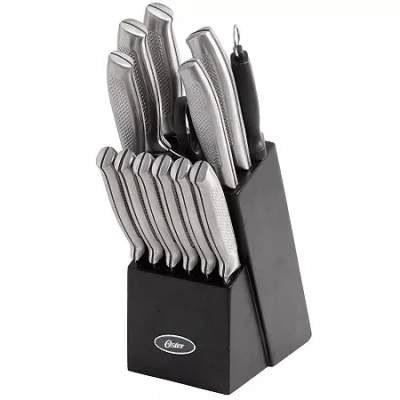 Asstd National Brand Edgefield Stainless Steel 14-pc. Knife Block Set In Silver