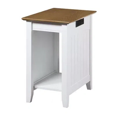 Asstd National Brand Edison Living Room Collection End Table In White