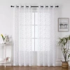 Asstd National Brand Elberon Grommet Top Sheer Single Curtain Panel In White