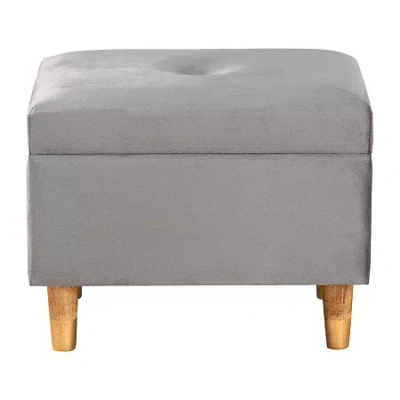 Asstd National Brand Elias Living Room Collection Upholstered Ottoman In Gray