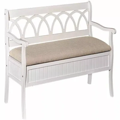 Asstd National Brand Elliana Storage Bench In White
