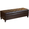 Asstd National Brand Ellsworth Tufted Storage Bench In Brown
