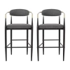 Asstd National Brand Elmore 2pc Counter Height Upholstered Bar Stool In Gray