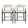 Asstd National Brand Elmore 2pc Counter Height Upholstered Bar Stool In Sand