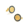 Asstd National Brand Embossed State Of Texas Cufflinks In Blue