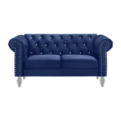 Asstd National Brand Emma Sofa & Loveseat Set In Blue