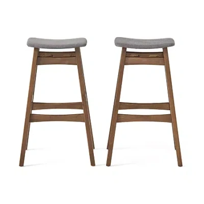 Asstd National Brand Emmaline 2-pc. Upholstered Bar Stool In Gray