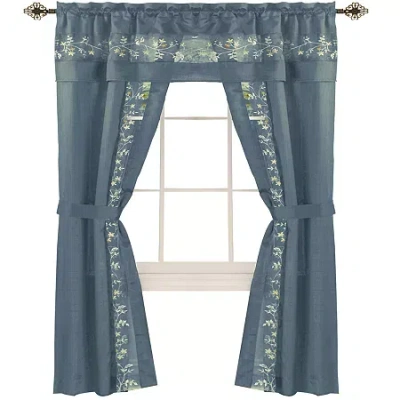 Asstd National Brand Fairfield Rod Pocket Light-filtering Curtain Panel In Blue