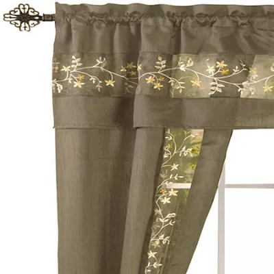 Asstd National Brand Fairfield Rod Pocket Light-filtering Curtain Panel In Brown