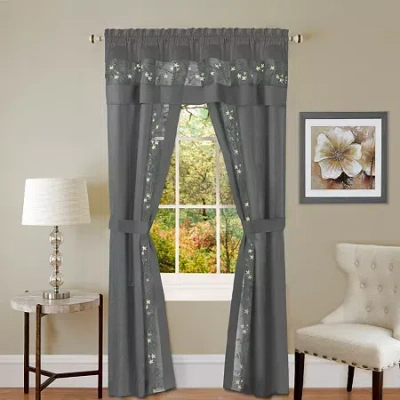 Asstd National Brand Fairfield Rod Pocket Light-filtering Curtain Panel In Gray