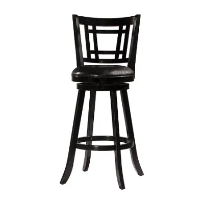Asstd National Brand Fairfox Swivel Barstool In Black