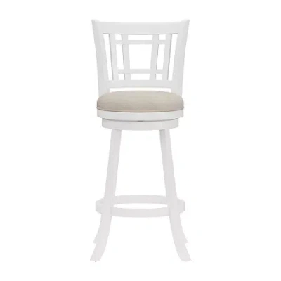 Asstd National Brand Fairfox Swivel Barstool In White