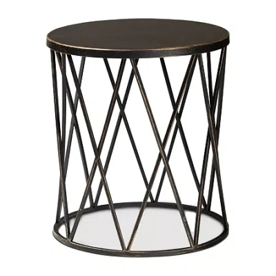 Asstd National Brand Finnick Metal End Table In Black