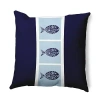 Asstd National Brand Fish Chips Square Throw Pillow In Blue