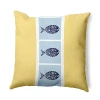 Asstd National Brand Fish Chips Square Throw Pillow In Yellow