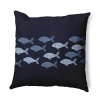 Asstd National Brand Fish Line Square Throw Pillow In Blue