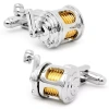 Asstd National Brand Fishing Reel Cufflinks In Silver