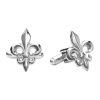 Asstd National Brand Fleur De Lis Cuff Links In Silver