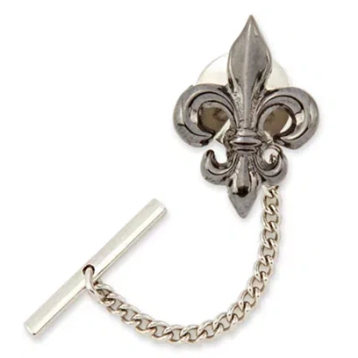 Asstd National Brand Fleur De Lis Tie Tack In Gray