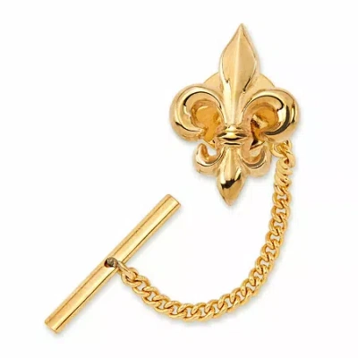 Asstd National Brand Fleur De Lis Tie Tack In Yellow
