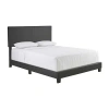 Asstd National Brand Flora Upholstered Bed Frame In Black
