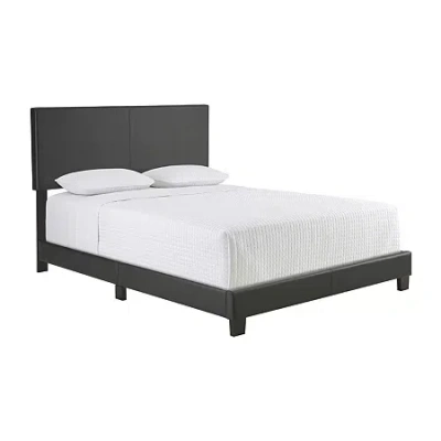 Asstd National Brand Flora Upholstered Bed Frame In Black