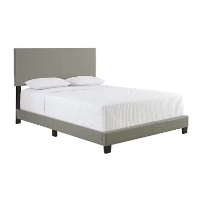 Asstd National Brand Flora Upholstered Bed Frame In Gray